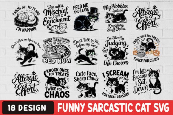 Review: Funny Sarcastic Cat SVG Bundle for Embroidery