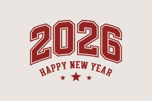 Review: Happy New Year 2026 SVG Vintage Varsit Design